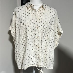 Madewell Off-White Textured Top